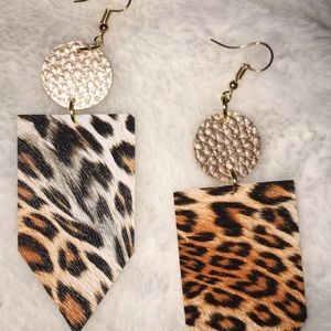 Handmade Faux leather earrings